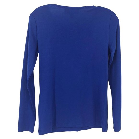 KAREN Scott Sequin Embellished Christmas Lights & Snowflakes Scoop Neck Top NWT - Picture 5 of 9